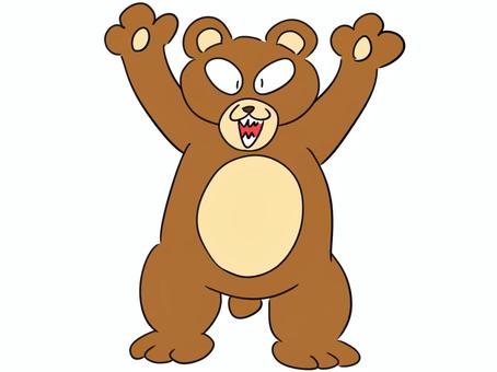 正面立ちの熊のイラスト 正面立ちの熊のイラスト 熊,クマ,動物,生き物,注意,くま,アニマル,哺乳類,正面,茶色のイラスト素材