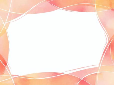 水彩素材_フレーム08 フレーム,枠,バナー,水彩,カラフル,にじみ,壁紙,背景,ぼかし,グラデーションのイラスト素材