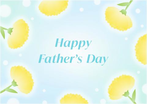 黄色い花の父の日のカード 父の日,背景,フレーム,水彩,花,枠,6月,夏,初夏,飾り枠のイラスト素材