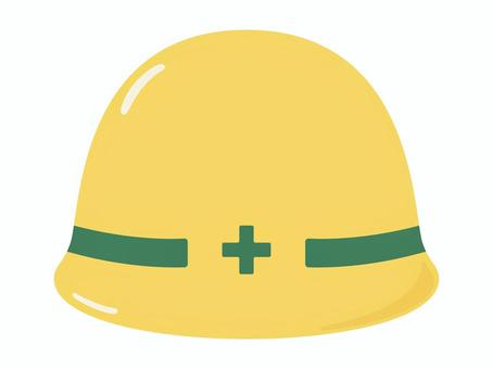 工事のヘルメット　文字・顎紐なし ヘルメット,工事,安全第一,安全,守る,黄色,イエロー,頭,被る,アイテムのイラスト素材