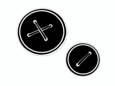 ボタンのシルエット ボタン,ソーイング,手描き,装飾,服,裁縫,背景透過,シルエットのイラスト素材