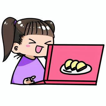 Illustration, girl, computer, pc, 