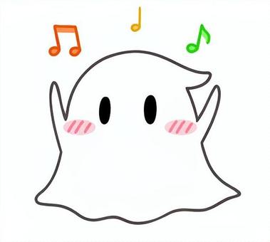 喜ぶおばけ ハロウィン,おばけ,オバケ,かわいい,秋,シンプル,可愛い,10月,イベント,子供向けのイラスト素材