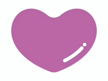 丸いハート005 ハート,丸み,アイコン,マーク,むらさき,紫色,ヴァイオレットのイラスト素材