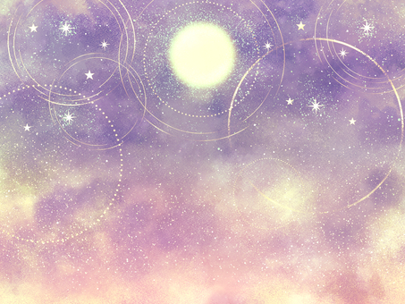月環のベール【5】夢のシンフォニー スピリチュアル,ゆめかわ,神秘的,ヒーリング,web素材,ファンタジー,満月,星,宇宙,円形のイラスト素材