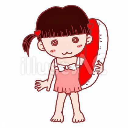 水着浮き輪 ベタ 女の子結