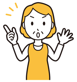  エプロンおばちゃん(黄)-233-バスト