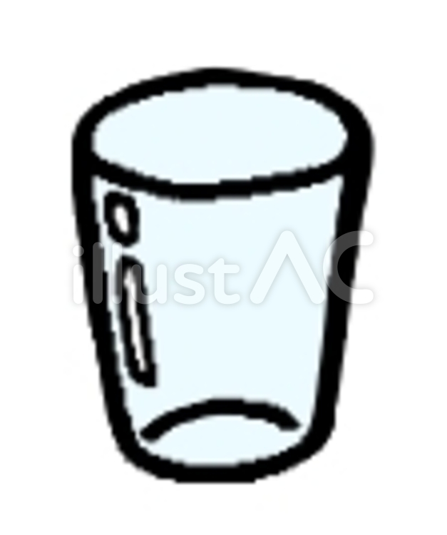 ガラスのコップ（手書き風） コップ,ガラス,容器のイラスト素材