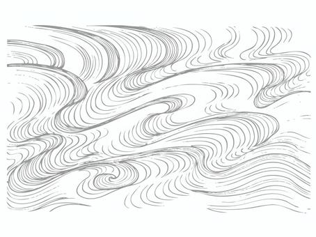 日本の模様19_波・手描き風 日本の模様19_波・手描き風 波,海,大波,荒波,水,液体,うねり,流れ,伝統模様,古代模様のイラスト素材