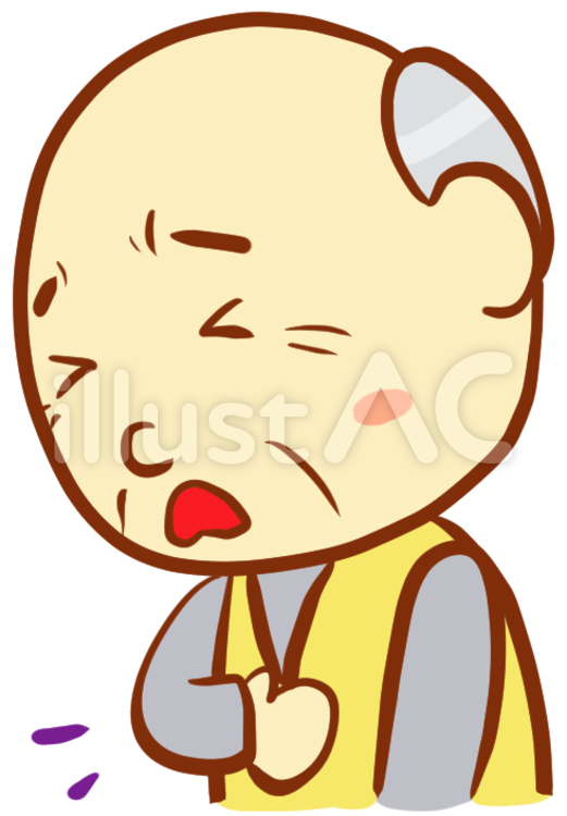 高齢男性（動悸） 動悸,高齢者,心筋梗塞のイラスト素材
