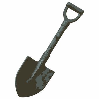 スコップ スコップ,シャベル,道具,グレー,シンプル,イラストのイラスト素材