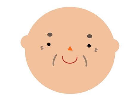 Illustration, avô, figura, skinhead, 