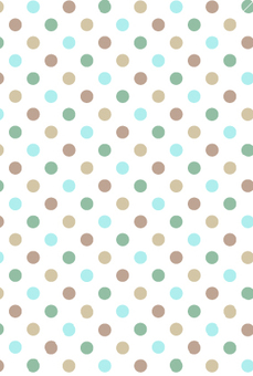 チョコミントカラーの爽やかな水玉パターン