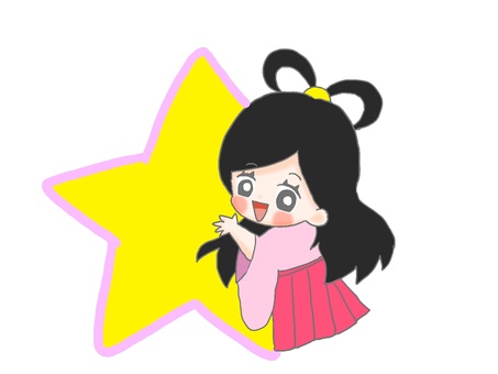 Orihime Embracing the Stars 1, hand drawn, girl, black hair, JPG and PNG