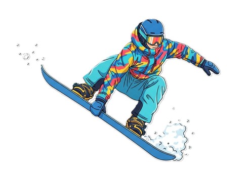 スノーボーダーのイラスト