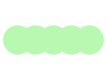 緑のもこもこ雲型見出しフレーム フレーム,横長,雲,背景,もこもこ,綿,あしらい,飾り枠,コピースペース,装飾のイラスト素材