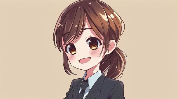 笑顔が素敵な若い女性社員