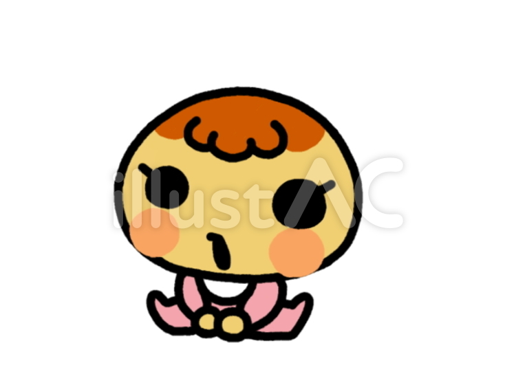 赤ちゃん　桃 赤ちゃん,女の子,子どものイラスト素材