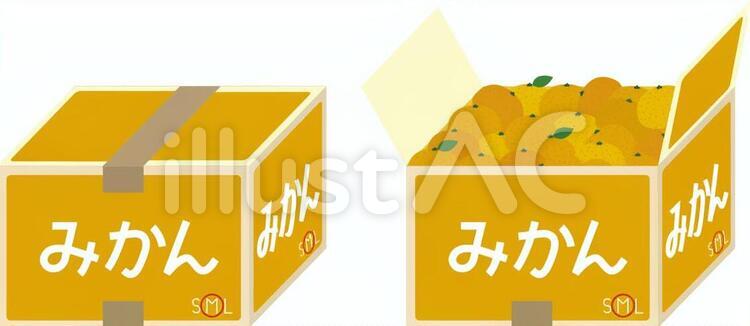 みかん（箱） みかん,こたつ,冬のイラスト素材