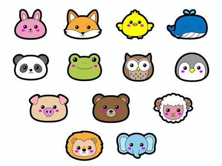 横長の動物アイコン:黒フチ 横長の動物アイコン:黒フチ 横長,動物,アイコン,ウサギ,狐,ひよこ,クジラ,パンダ,カエル,フクロウのイラスト素材