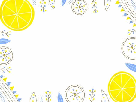 Lively lemon frame, lemon, frame, handwriting, JPG