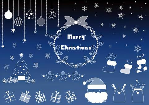 Illustration, christmas, set, winter, 