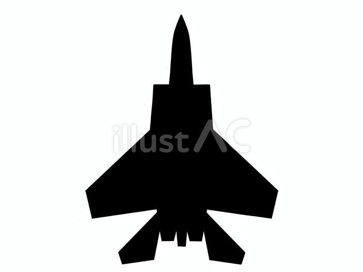 上から見た戦闘機のシルエット3 戦闘機,飛行機,航空機のイラスト素材