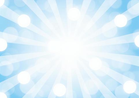 青色の光の玉ボケと集中線の背景素材 集中線,光,玉ボケ,グラデーション,青色,背景のイラスト素材