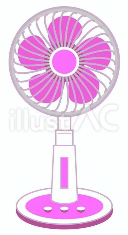 扇風機　ピンク 扇風機,ファン,風のイラスト素材