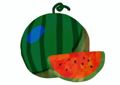 すいか 手描き すいか 手描き 果物,手描き,かわいい,食べ物,フルーツ,すいかのイラスト素材