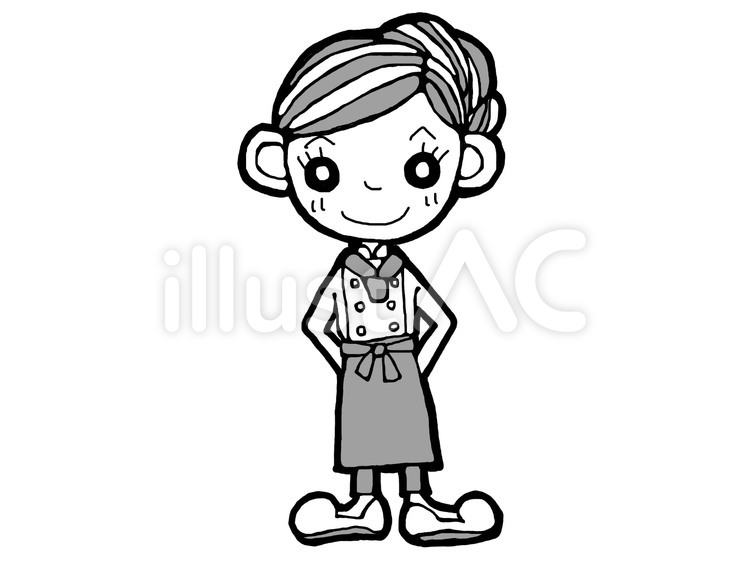 女性シェフ 職業,女性,1人のイラスト素材
