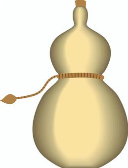 ひょうたん入れ物 ひょうたん,入れ物,紐,ウリ科,植物,くびれ,立体のイラスト素材