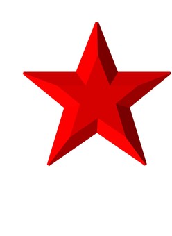 ３D文字記号赤星 星,記号,立体,3d,赤,装飾,デザイン,アイコンのイラスト素材