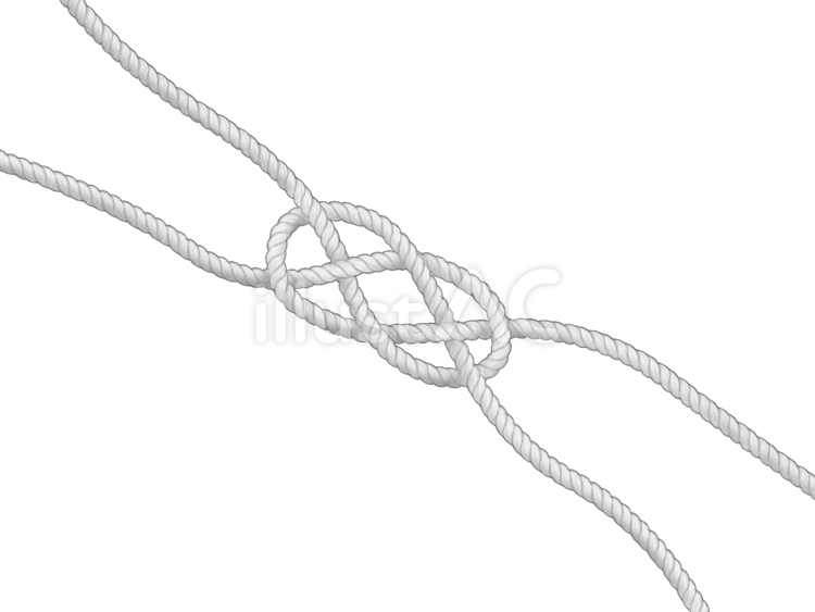 CarrickBendｰ絆のロープｰふわ ロープ,綱,縄のイラスト素材