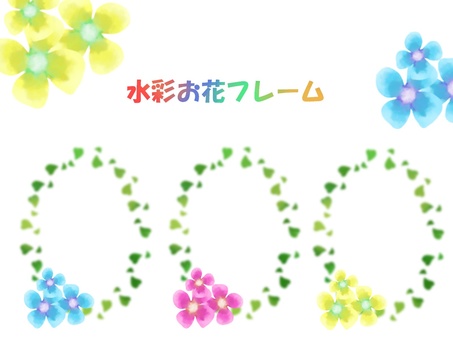 Flower watercolor colorful frame circle, flower, watercolor, frame, JPG and PNG