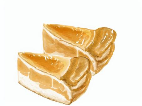 アップルパイ アップルパイ,パイ,スイーツ,りんご,手描きのイラスト素材