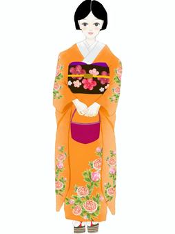 Female in sunny clothes (coming-of-age ceremony) Female in sunny clothes (coming-of-age ceremony)