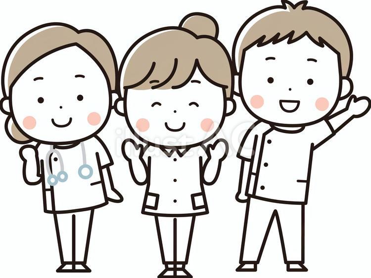 看護師　集合写真 笑顔の看護師集合イラストイラスト - No: 24995402｜無料イラスト・フリー素材なら「イラストAC」
