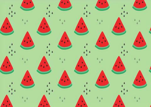 スイカのパターン背景05 夏,スイカ,背景,すいか,パターン,シームレス,壁紙,7月,8月,おしゃれのイラスト素材