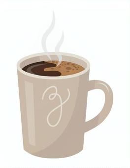 コーヒー16 コーヒー,珈琲,湯気,ホットコーヒー,コーヒーカップ,おしゃれ,マグカップ,カフェ,喫茶店,飲み物のイラスト素材