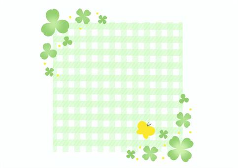 Cute clover frame square, , JPG and PNG