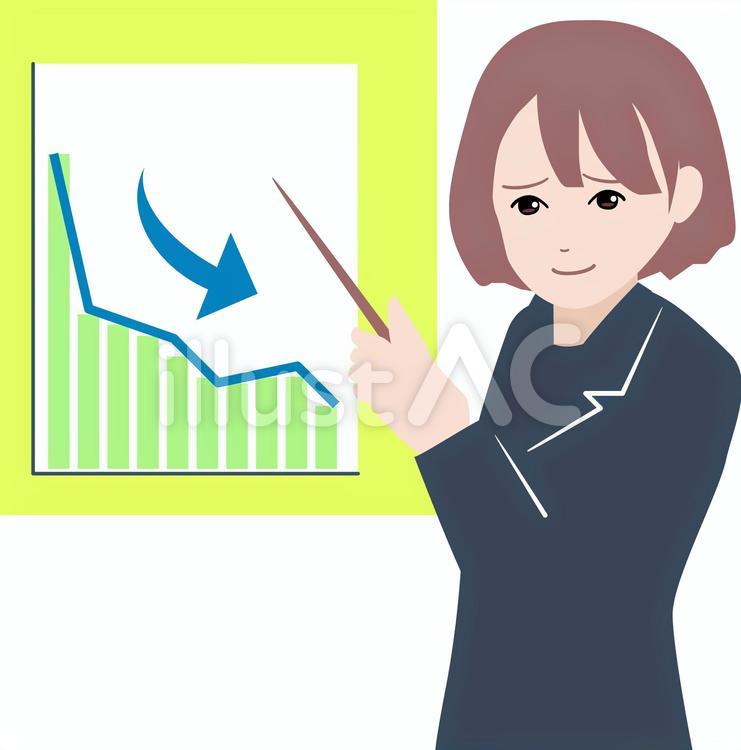 教える　説明する女性　B 女性,若い,お姉さんのイラスト素材