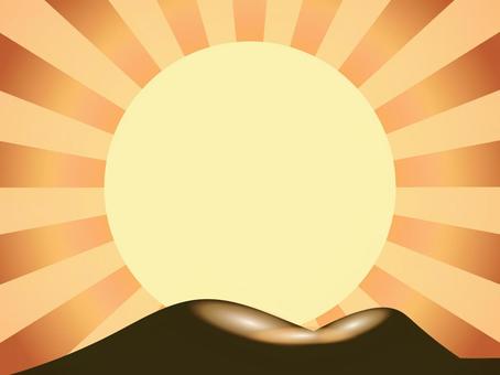 First sunrise illustration New Year's card material First sunrise illustration New Year's card material