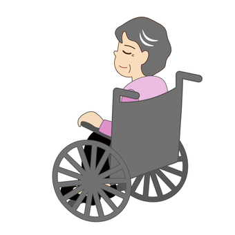 Wheelchair (elderly / female), , JPG, PNG and AI