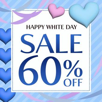 White Day Sale 60% OFF announcement image, , JPG