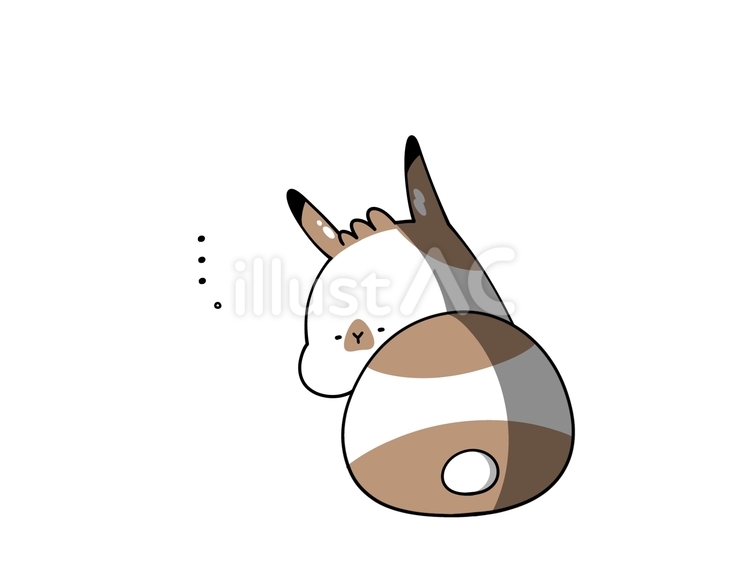 かわいいことわざ　白い目で見る うさぎ,かわいい,ことわざのイラスト素材