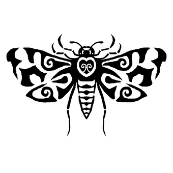 セミのタトゥーデザイン ネオトライバル,トライバル,タトゥーデザイン,ワンポイント,オシャレ,かっこいい,モノクロ,アイコン,セミのイラスト素材