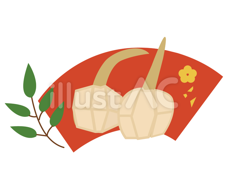 おせち料理 クワイ煮イラスト No 無料イラストなら イラストac