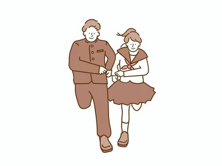 跑步學生, JPG, PNG 和 EPS 跑步學生, 學生, 初中生, 高中生, JPG, PNG 和 EPS