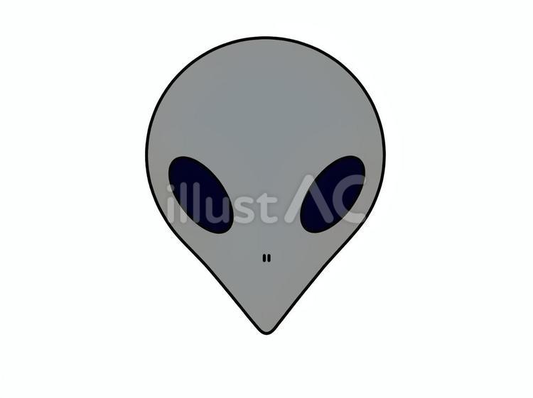 宇宙人の顔 宇宙人,エイリアン,顔のイラスト素材